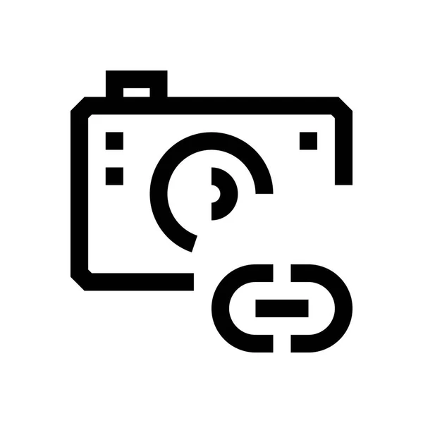 Kamera mini linje, ikon — Stock vektor