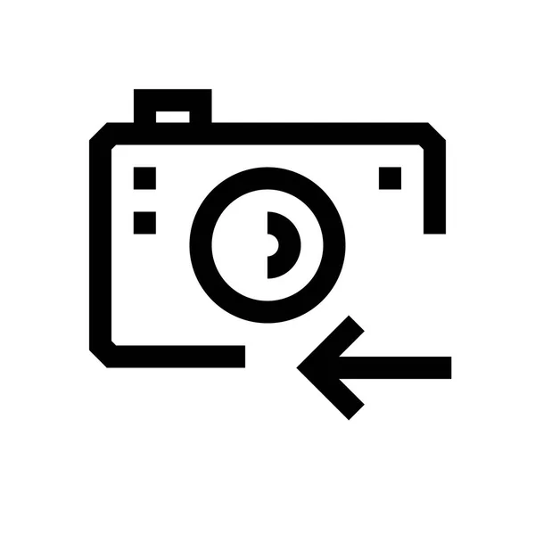 Mini linea della macchina fotografica, icona — Vettoriale Stock