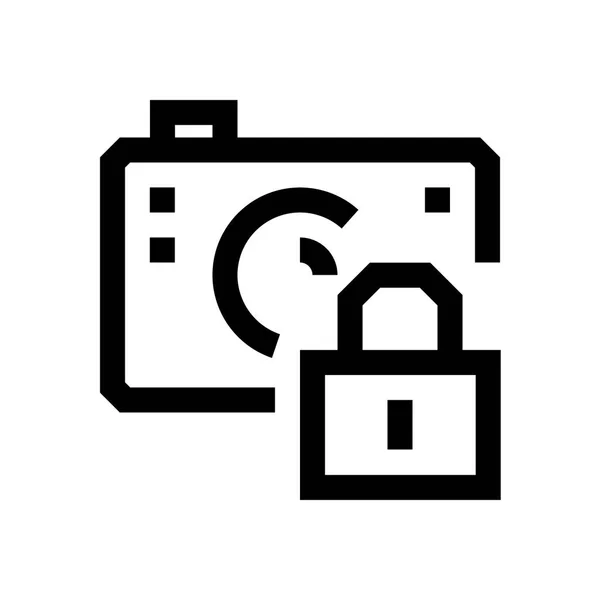 Kamera mini line, ikona — Stockový vektor
