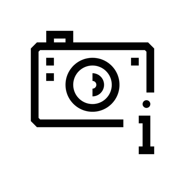 Mini ligne de caméra, icône — Image vectorielle