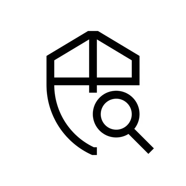 Escudo, mini línea de seguridad, icono — Archivo Imágenes Vectoriales