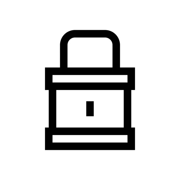 Vergrendelen van mini lijn, pictogram — Stockvector