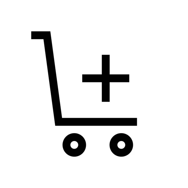 Shopping cart mini line, pictogram — Stockvector