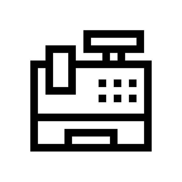 Cajero automático mini línea, icono — Vector de stock