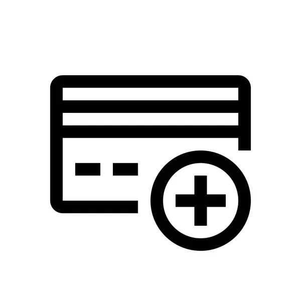Tarjeta de crédito mini línea, icono — Vector de stock