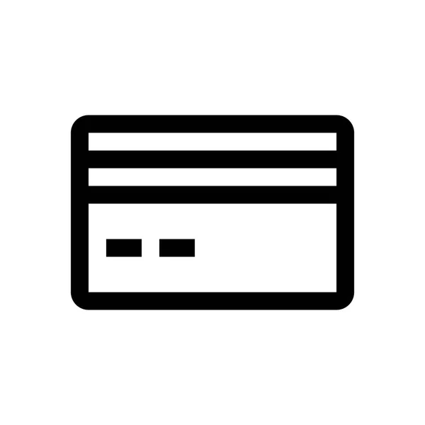 Mini linha de cartão de crédito, ícone — Vetor de Stock