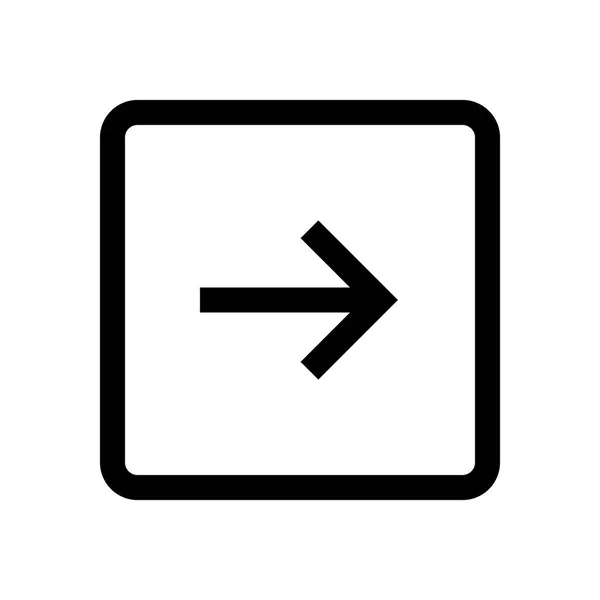 Flecha mini línea, icono — Vector de stock