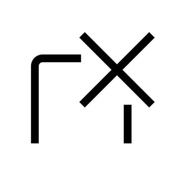 Cross mini line, pictogram — Stockvector