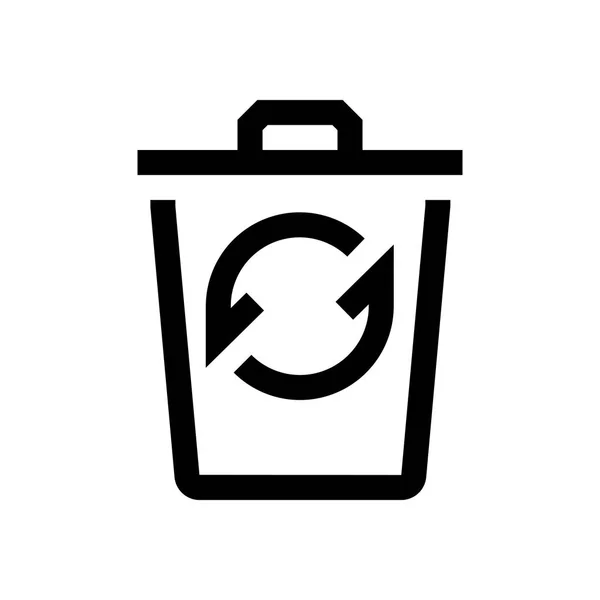 Trash bin mini line, ikona — Wektor stockowy