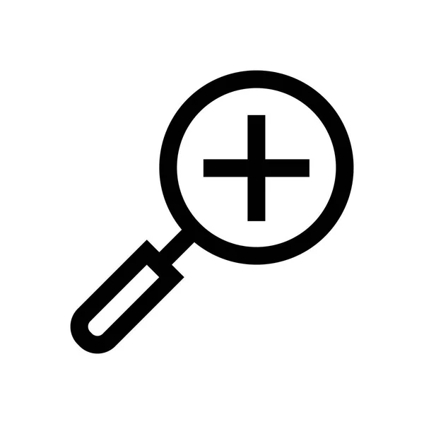 Magnifier mini ligne, icône — Image vectorielle