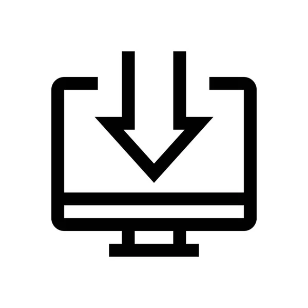 Mini ligne d'ordinateur, icône — Image vectorielle