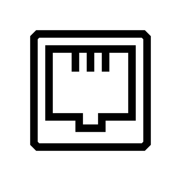 Ethernet kabel mini line, pictogram — Stockvector