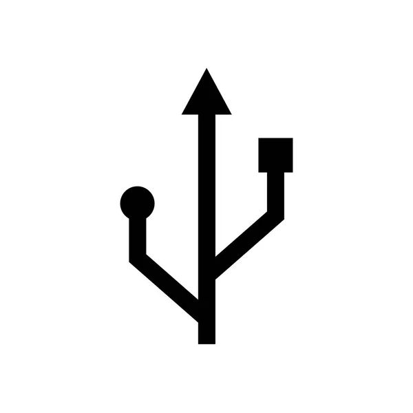 Usb mini línea, icono — Vector de stock