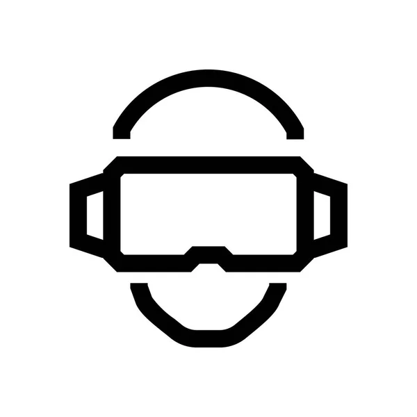 Virtual-Reality-Brille Mini Line, Symbol — Stockvektor