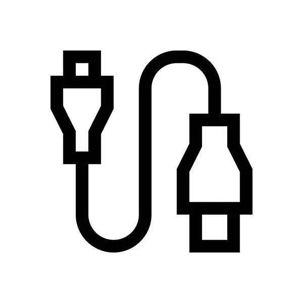 Usb mini línea, icono — Vector de stock