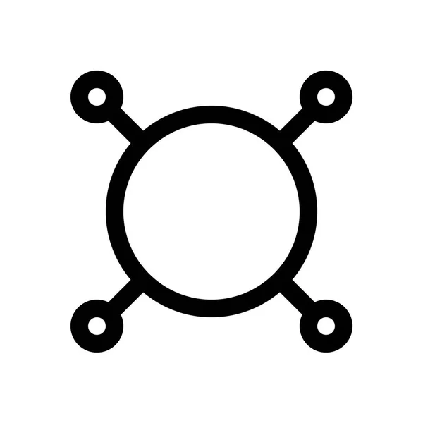 Netzwerk Mini Line, Symbol — Stockvektor