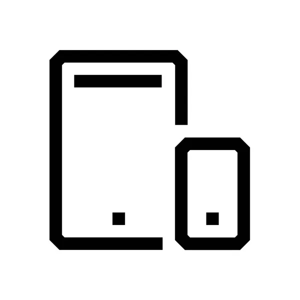 Computer mini line, pictogram — Stockvector