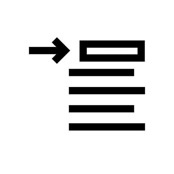 Absatzformat Mini-Linie, Symbol — Stockvektor
