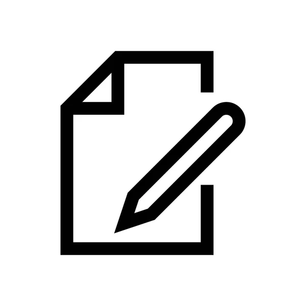 Arquivo e lápis mini-linha, ícone —  Vetores de Stock