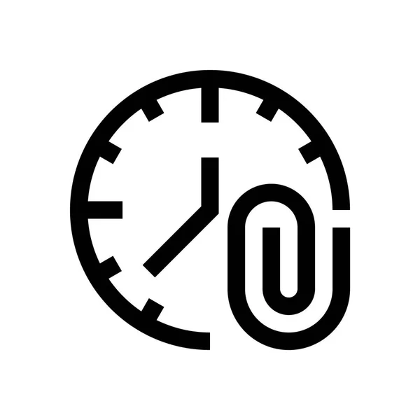 Reloj, tiempo mini línea, icono — Vector de stock