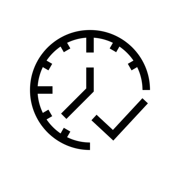Klocka, tid mini linje, ikon — Stock vektor