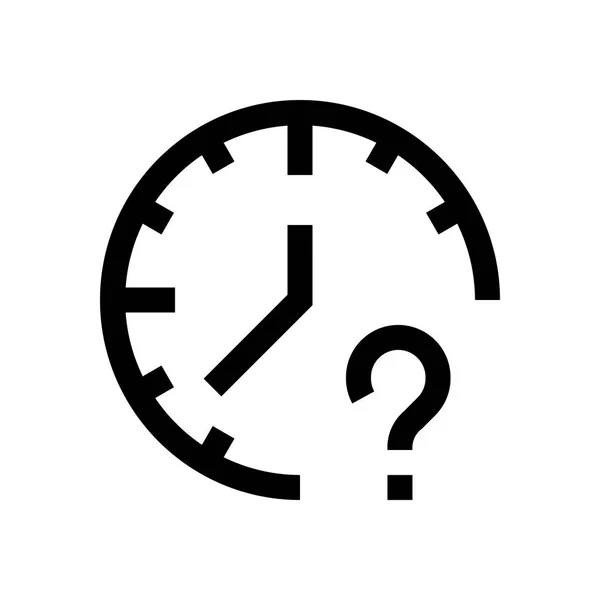 Reloj, tiempo mini línea, icono — Vector de stock