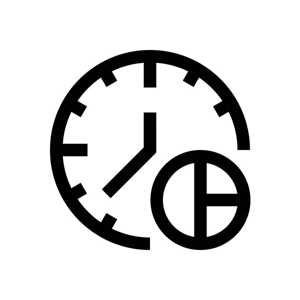 Klok, tijd mini lijn, pictogram — Stockvector