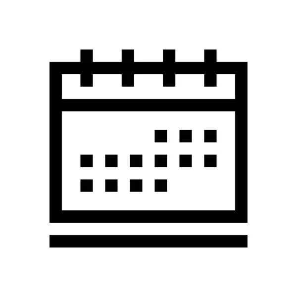 Kalender mini line, pictogram — Stockvector