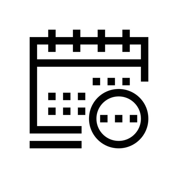 Kalendář mini line, ikona — Stockový vektor