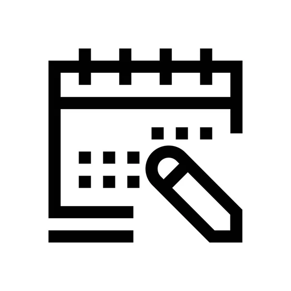 Kalender mini line, pictogram — Stockvector