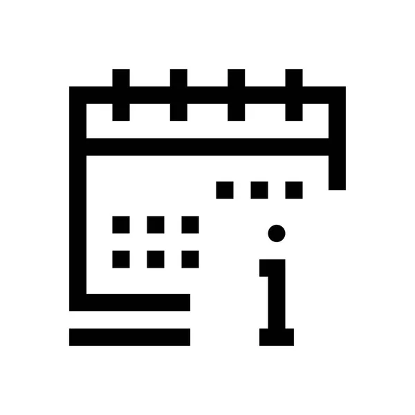 Kalender mini line, pictogram — Stockvector