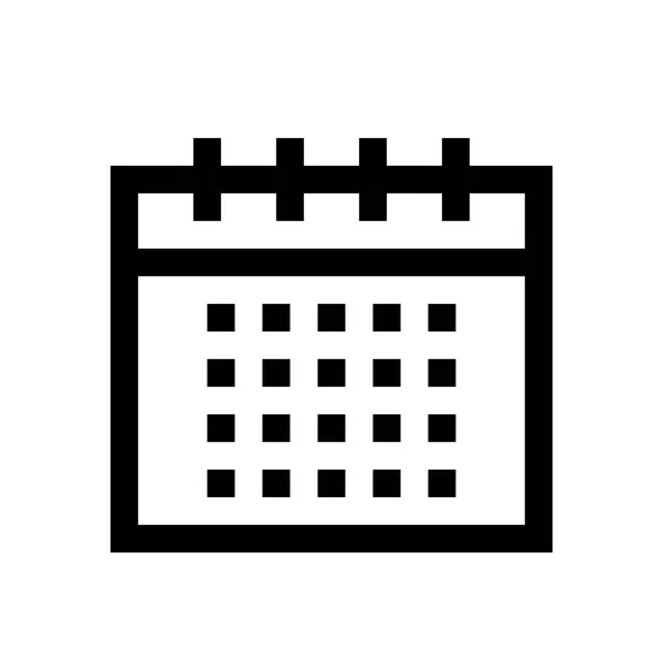 Calendrier mini ligne, icône — Image vectorielle