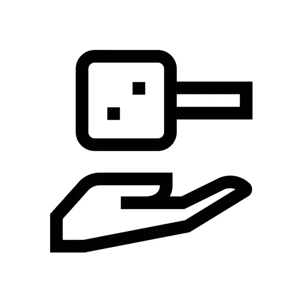 Auto sleutel mini line, pictogram — Stockvector