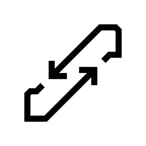 Rolltreppe, Treppe Zeichen Mini Line, Symbol — Stockvektor