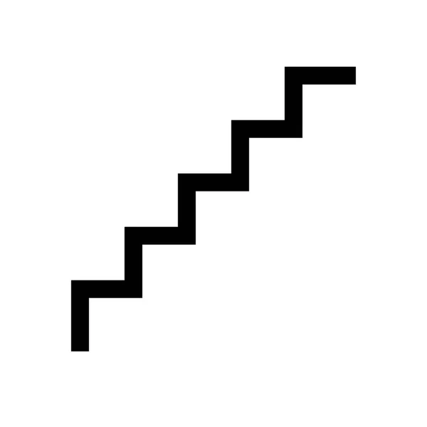 Escalera mecánica, escalera señal mini línea, icono — Vector de stock