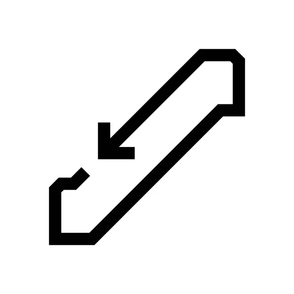 Rulltrappa, trappor sign mini linje, ikon — Stock vektor