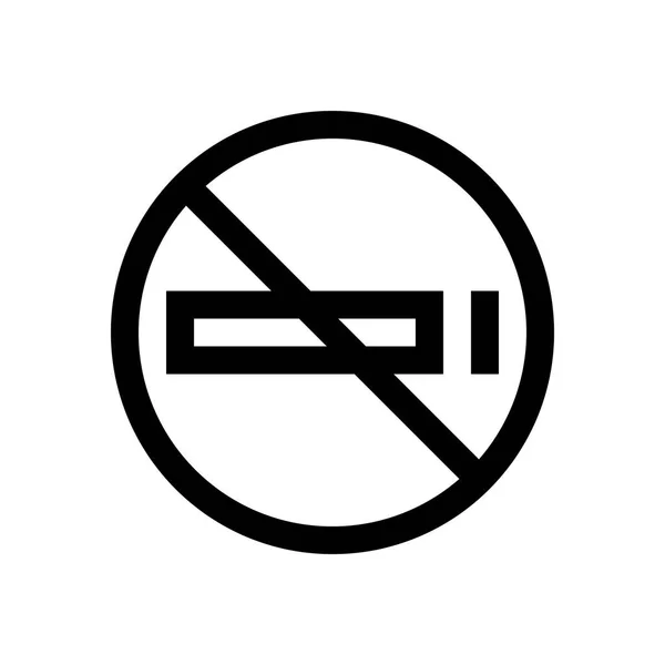 Mini ligne non fumeur, icône — Image vectorielle