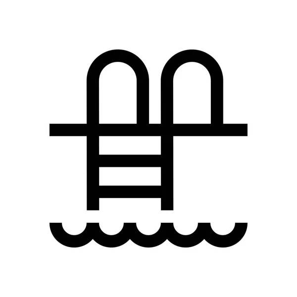 Pool, vatten pool mini linje, ikon — Stock vektor