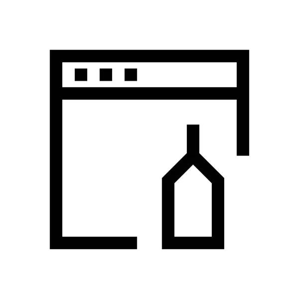 Browser Mini Line, Symbol — Stockvektor