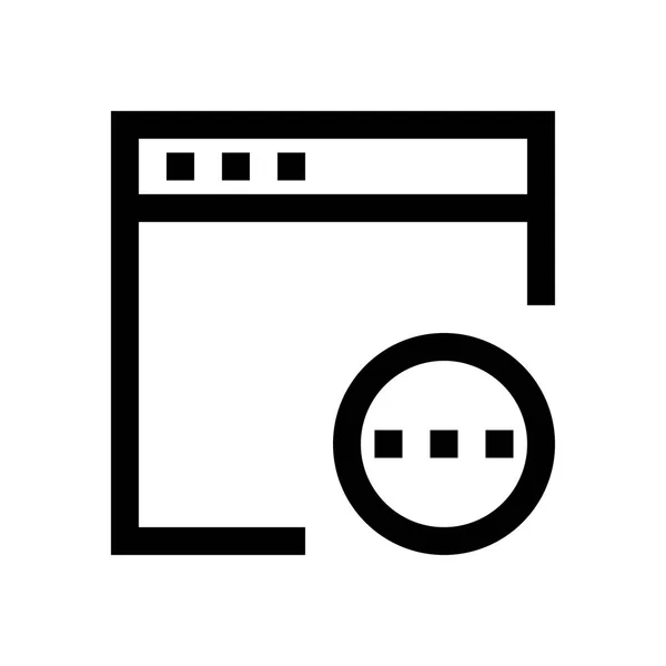 Navigateur mini ligne, icône — Image vectorielle