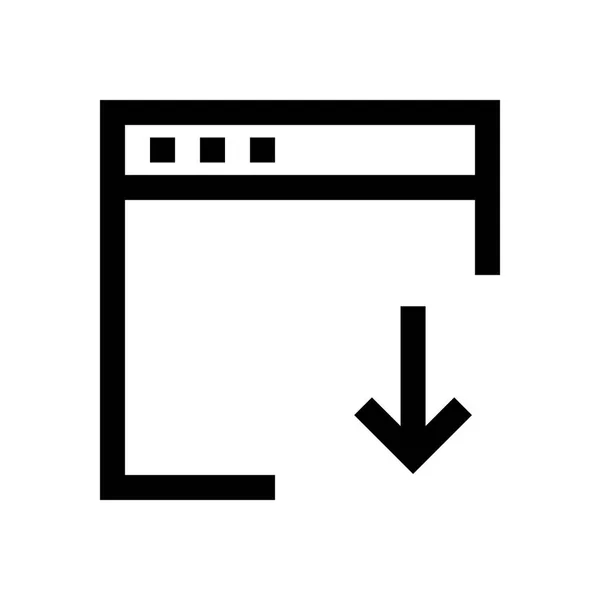 Browser mini line, icon — Stock Vector