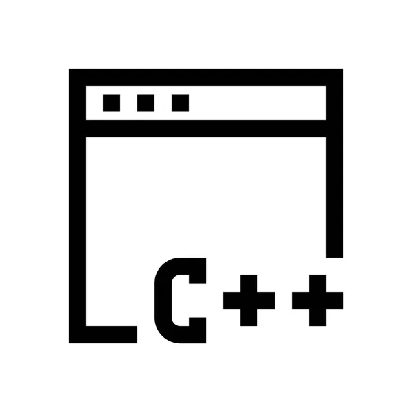 Mini line prohlížeče, ikona — Stockový vektor