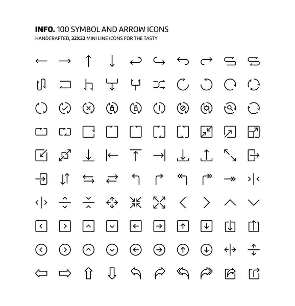 Symboles mini ligne, illustrations, icônes — Image vectorielle