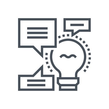 Pazarlama fikir lamba simgesi