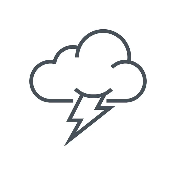 Thunder and cloud icon — Stock Vector