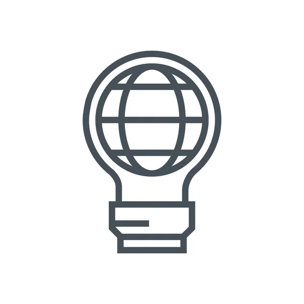 Lamp wereldbol icoon — Stockvector