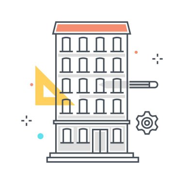 Renkli, daire illüstrasyon, simgesi