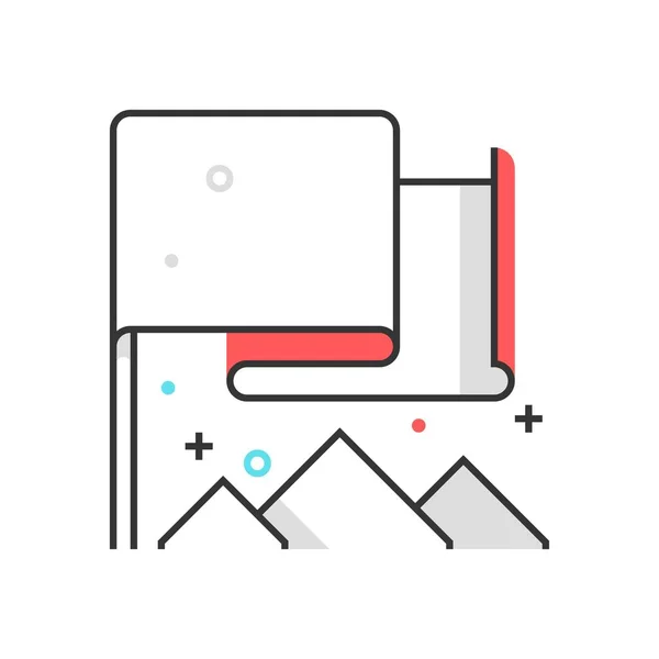 Icono de caja de color, subir a la ilustración, icono — Vector de stock