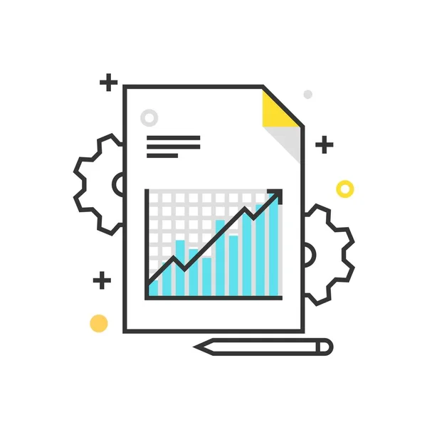 Farb-Box-Symbol, Statistik-Abbildung, Symbol — Stockvektor