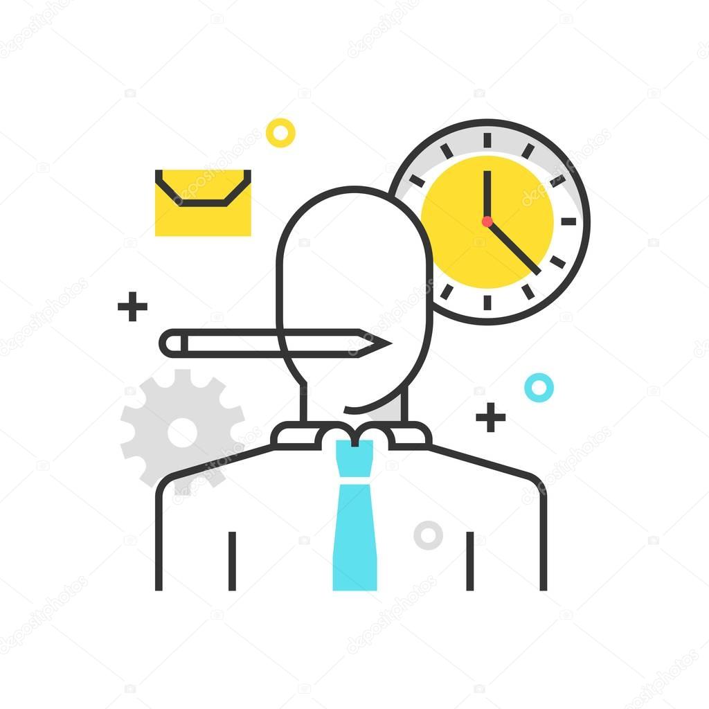 Color box icon, personal worker illustration, icon
